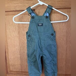 Oshkosh dinosaur print lined paper overalls